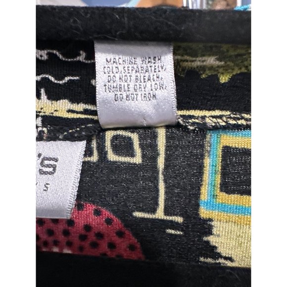 Chico’s Travelers size 1(M) black African inspired print single button cardigan - Picture 5 of 6